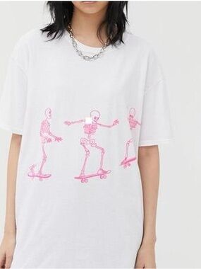 Urban Outfitters and Project Social T one size skeleton print t shirt